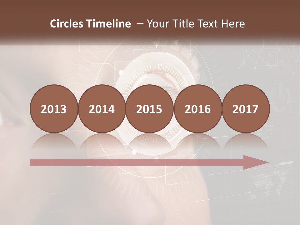 A Man's Eye Is Shown With The Words Name Of Presentation On It PowerPoint Template