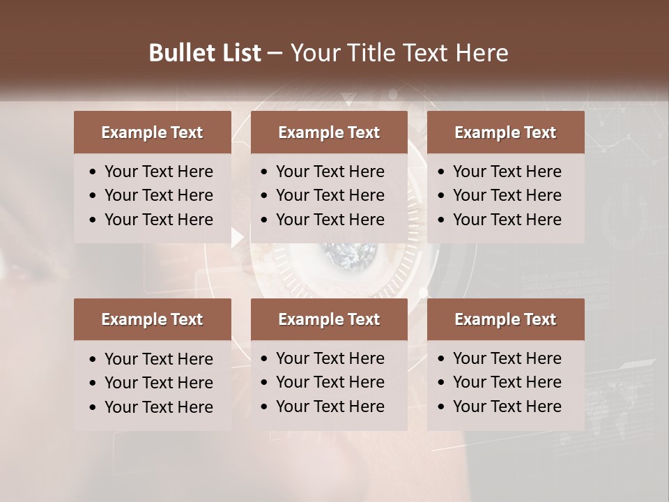 A Man's Eye Is Shown With The Words Name Of Presentation On It PowerPoint Template