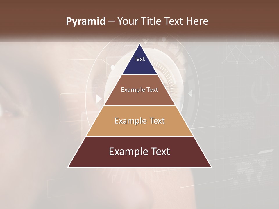 A Man's Eye Is Shown With The Words Name Of Presentation On It PowerPoint Template