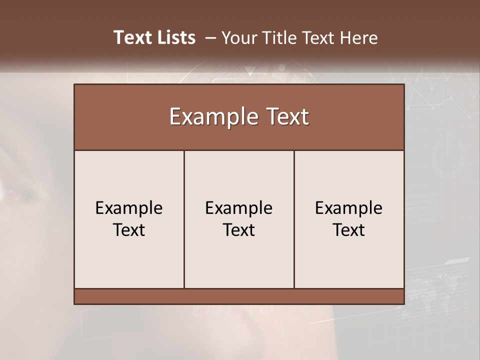A Man's Eye Is Shown With The Words Name Of Presentation On It PowerPoint Template