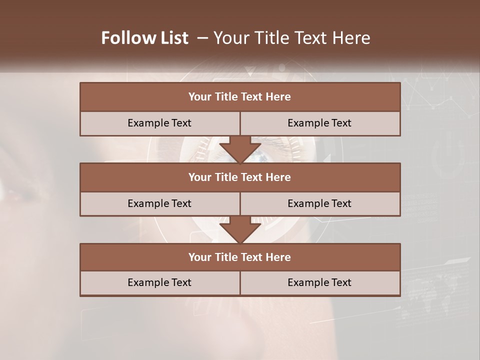 A Man's Eye Is Shown With The Words Name Of Presentation On It PowerPoint Template