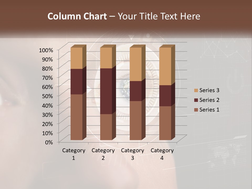 A Man's Eye Is Shown With The Words Name Of Presentation On It PowerPoint Template