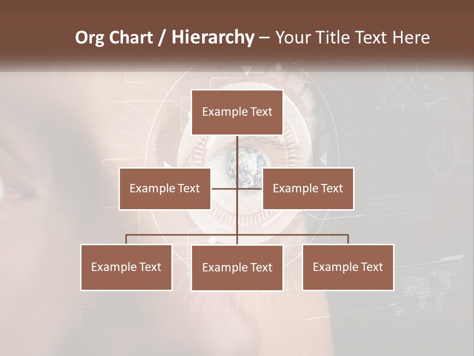 A Man's Eye Is Shown With The Words Name Of Presentation On It PowerPoint Template