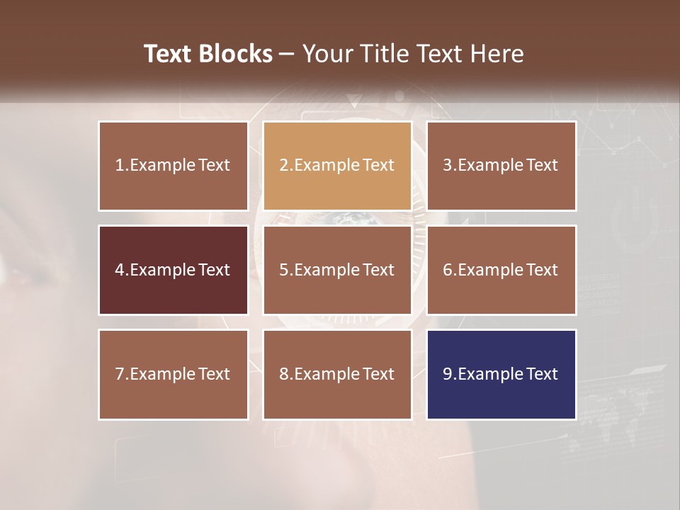 A Man's Eye Is Shown With The Words Name Of Presentation On It PowerPoint Template