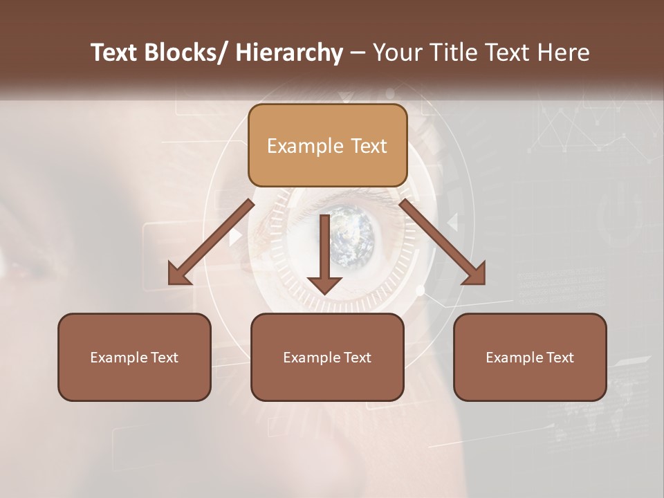 A Man's Eye Is Shown With The Words Name Of Presentation On It PowerPoint Template