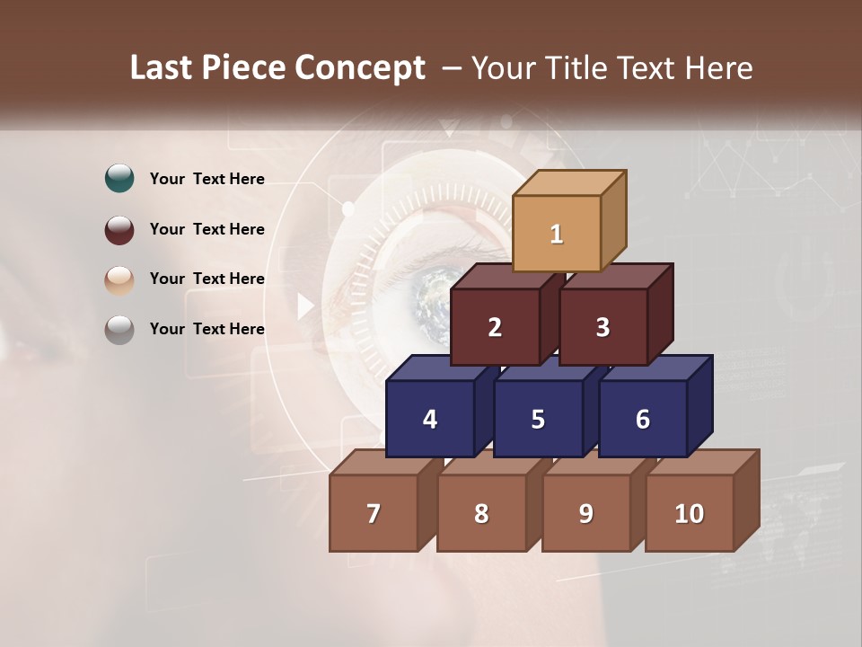 A Man's Eye Is Shown With The Words Name Of Presentation On It PowerPoint Template