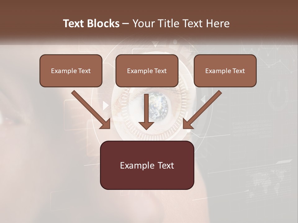 A Man's Eye Is Shown With The Words Name Of Presentation On It PowerPoint Template
