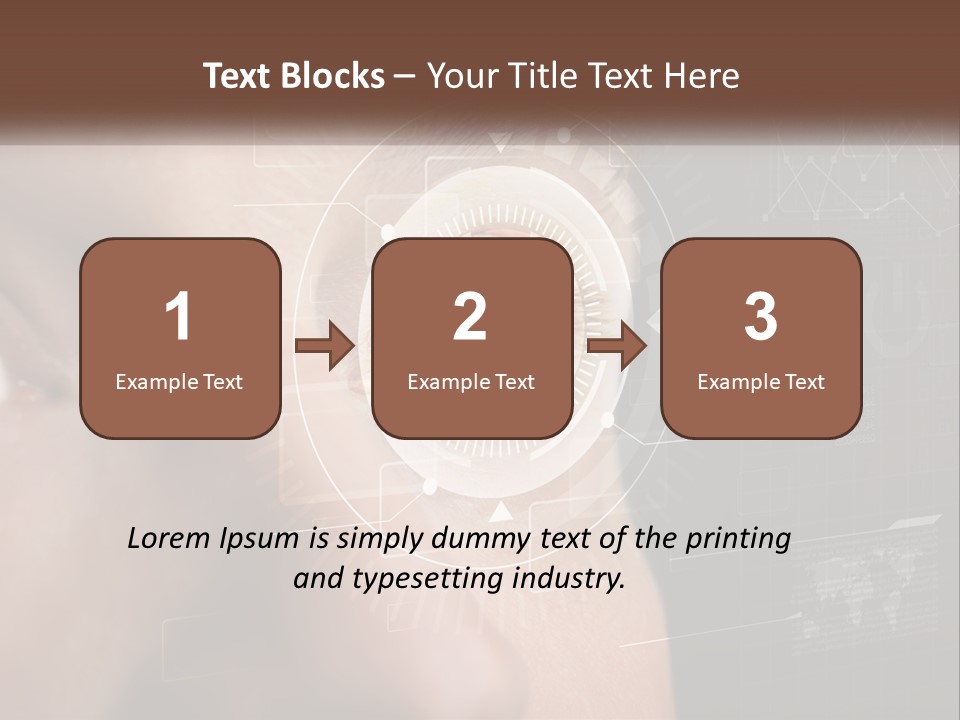 A Man's Eye Is Shown With The Words Name Of Presentation On It PowerPoint Template