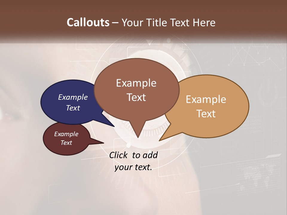 A Man's Eye Is Shown With The Words Name Of Presentation On It PowerPoint Template