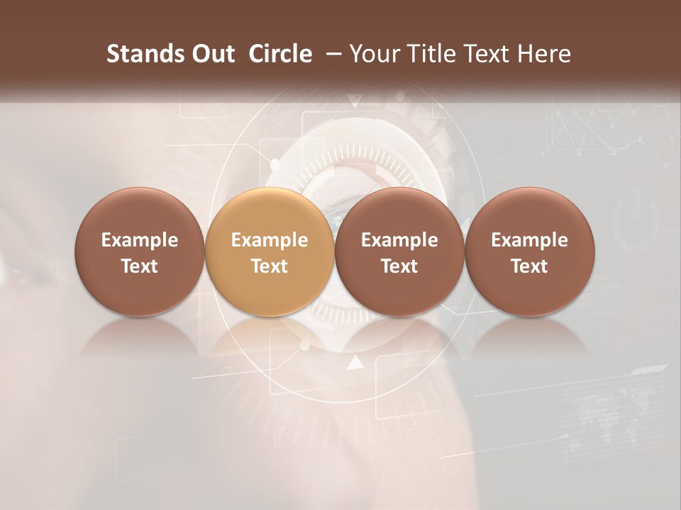 A Man's Eye Is Shown With The Words Name Of Presentation On It PowerPoint Template
