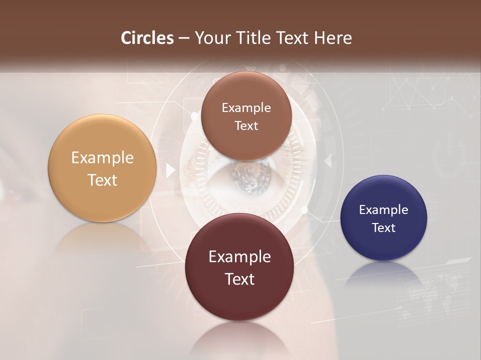 A Man's Eye Is Shown With The Words Name Of Presentation On It PowerPoint Template