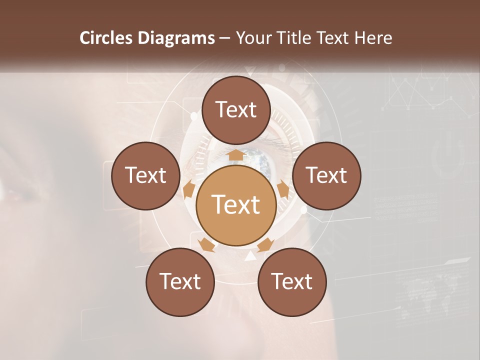 A Man's Eye Is Shown With The Words Name Of Presentation On It PowerPoint Template