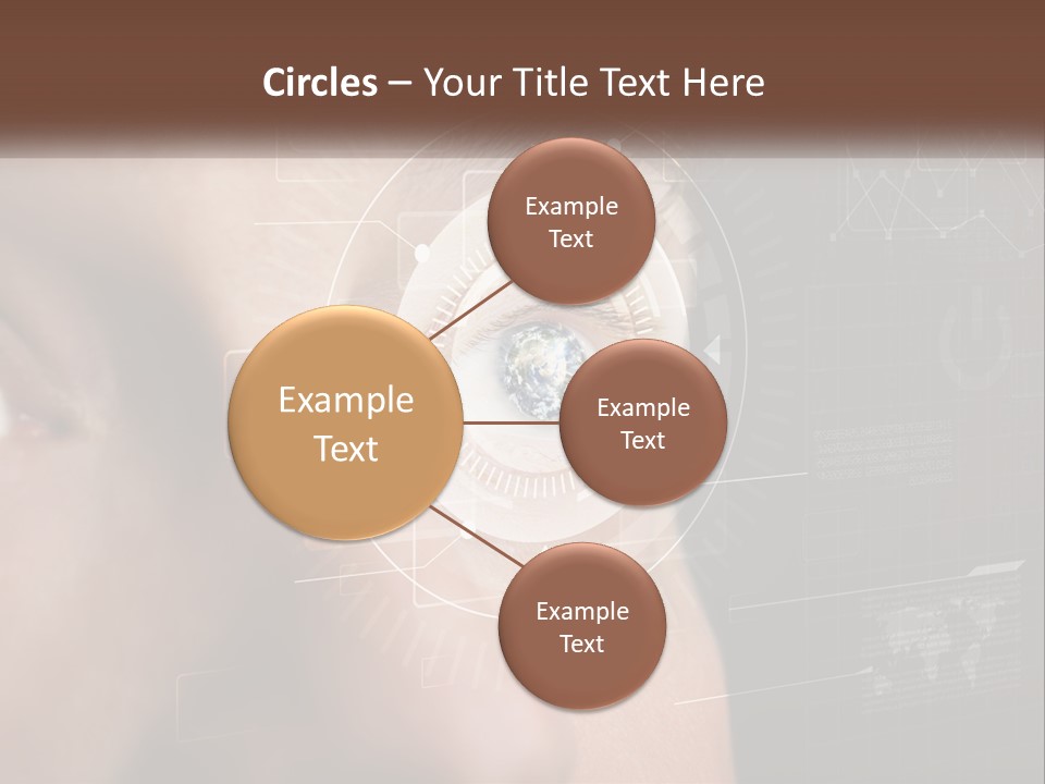 A Man's Eye Is Shown With The Words Name Of Presentation On It PowerPoint Template