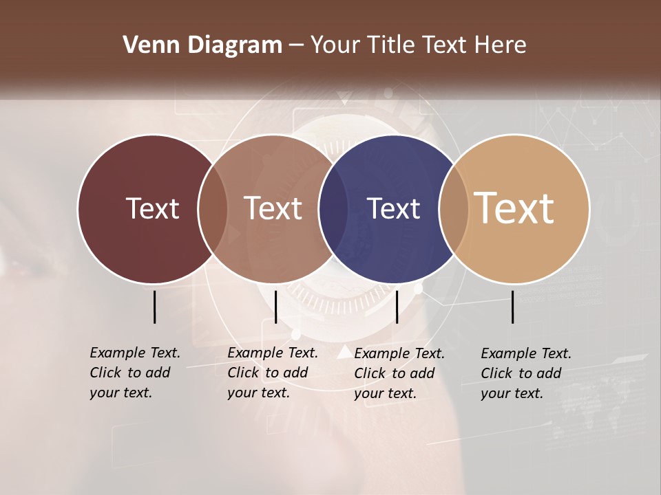 A Man's Eye Is Shown With The Words Name Of Presentation On It PowerPoint Template