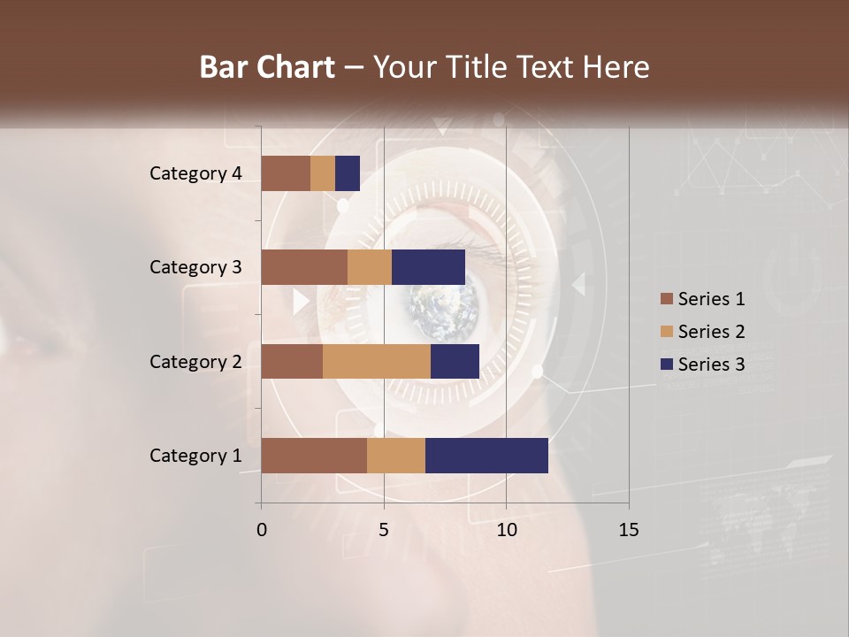 A Man's Eye Is Shown With The Words Name Of Presentation On It PowerPoint Template