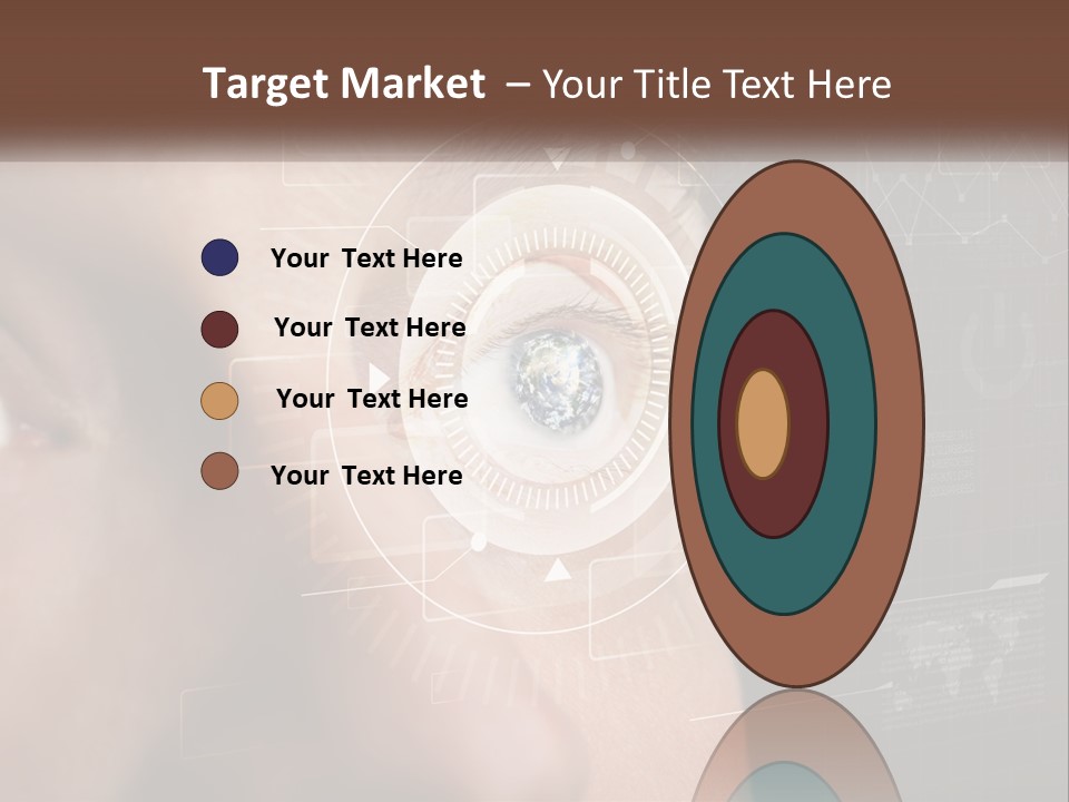 A Man's Eye Is Shown With The Words Name Of Presentation On It PowerPoint Template