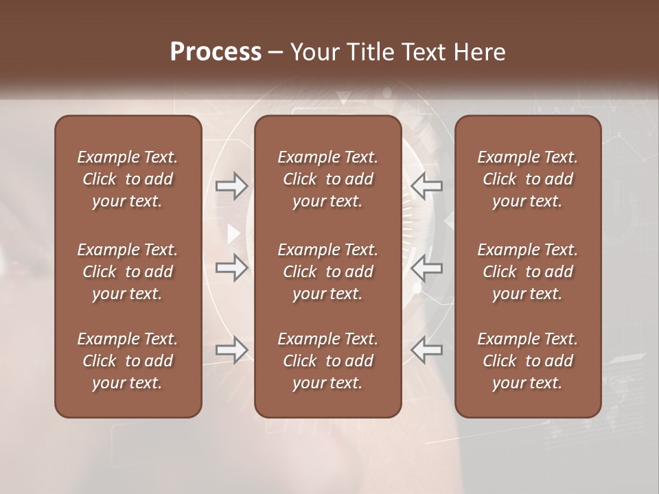 A Man's Eye Is Shown With The Words Name Of Presentation On It PowerPoint Template