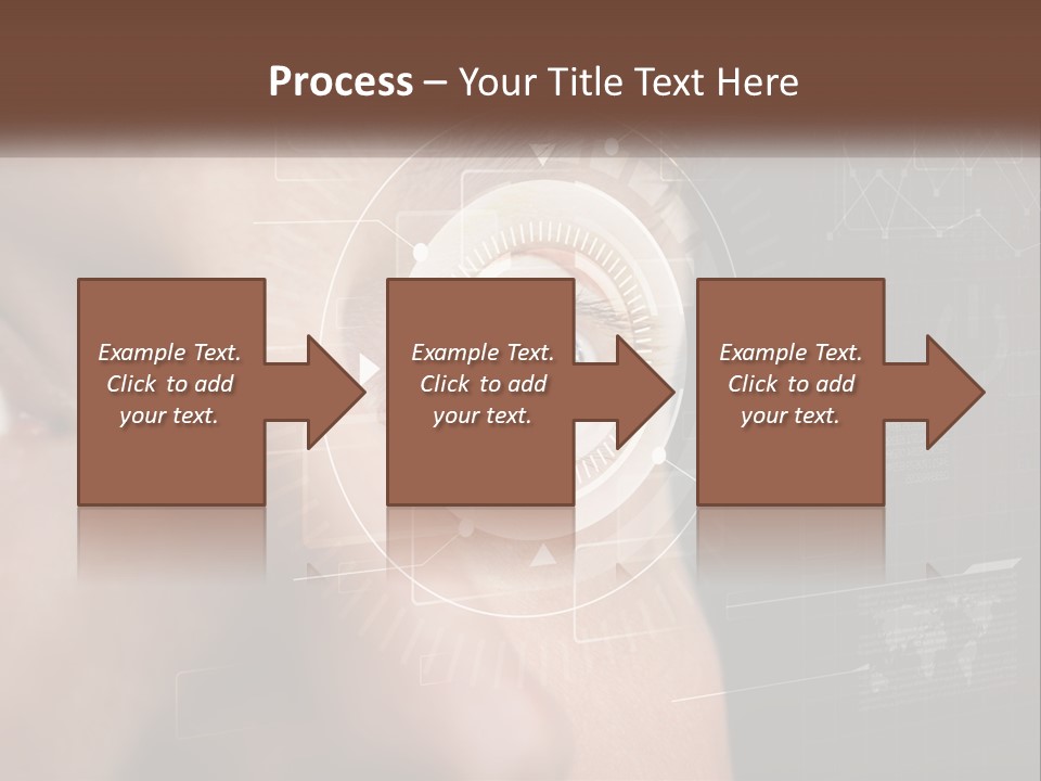 A Man's Eye Is Shown With The Words Name Of Presentation On It PowerPoint Template