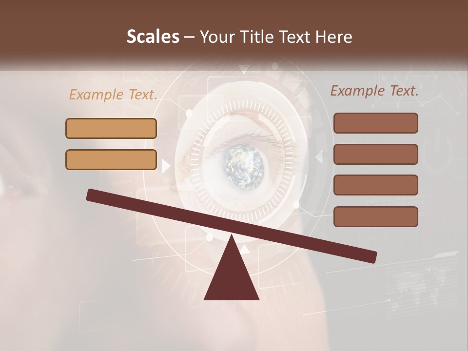 A Man's Eye Is Shown With The Words Name Of Presentation On It PowerPoint Template