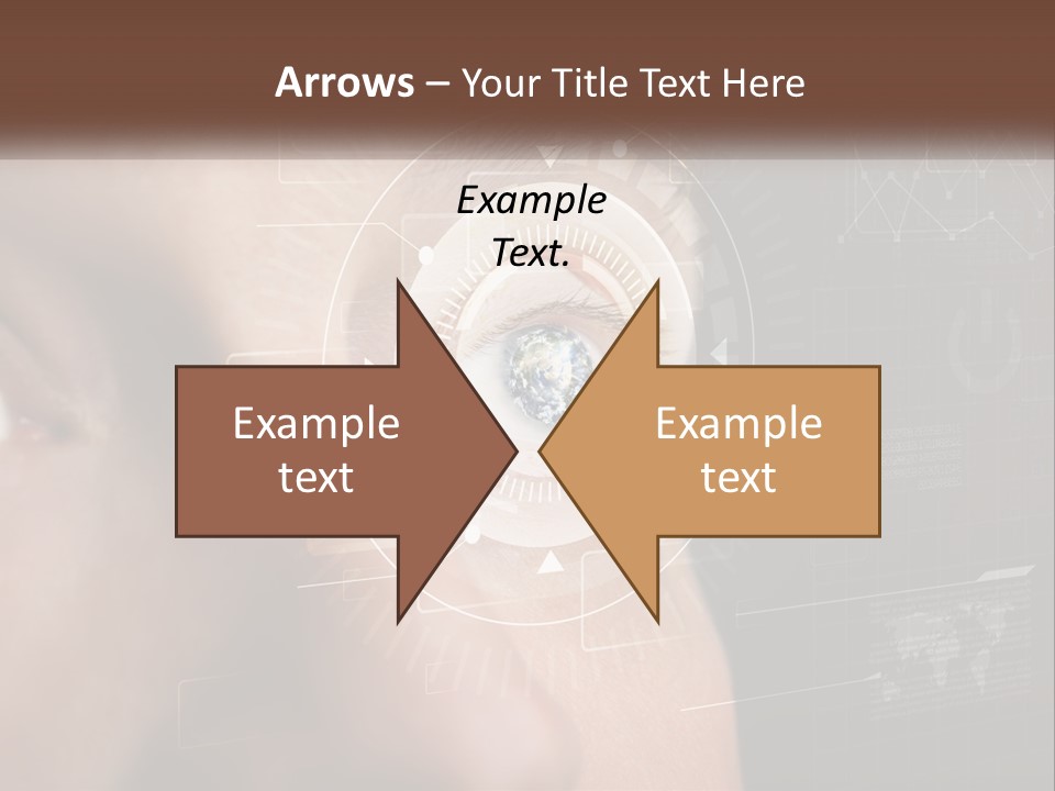 A Man's Eye Is Shown With The Words Name Of Presentation On It PowerPoint Template