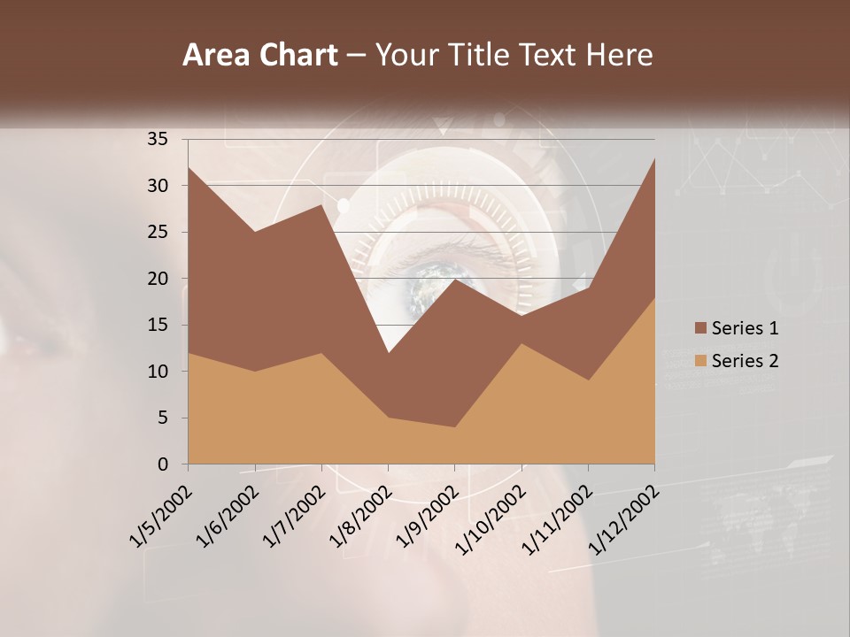 A Man's Eye Is Shown With The Words Name Of Presentation On It PowerPoint Template