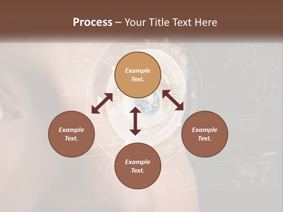 A Man's Eye Is Shown With The Words Name Of Presentation On It PowerPoint Template
