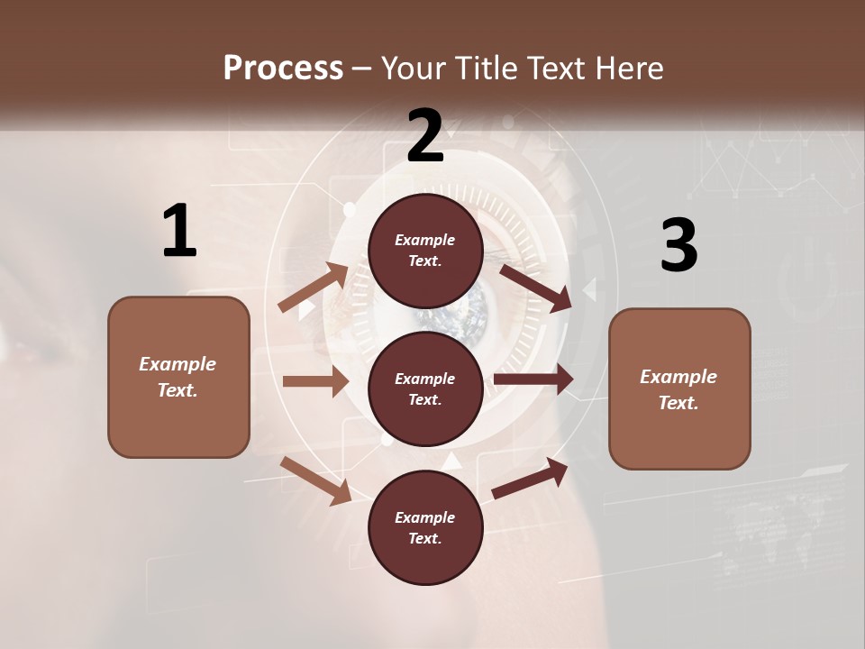 A Man's Eye Is Shown With The Words Name Of Presentation On It PowerPoint Template