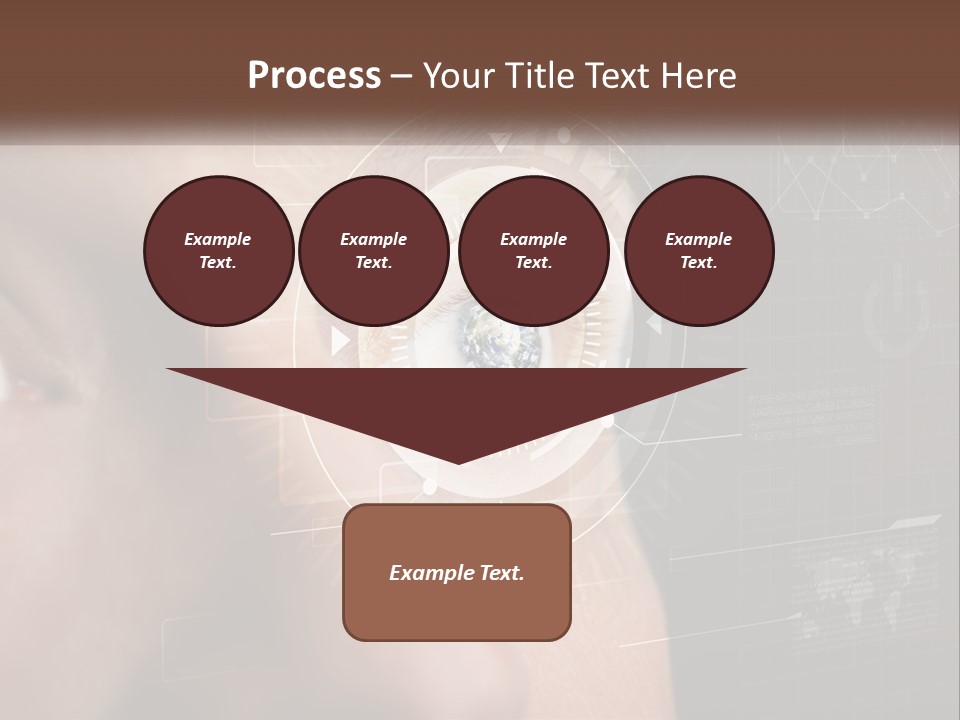 A Man's Eye Is Shown With The Words Name Of Presentation On It PowerPoint Template