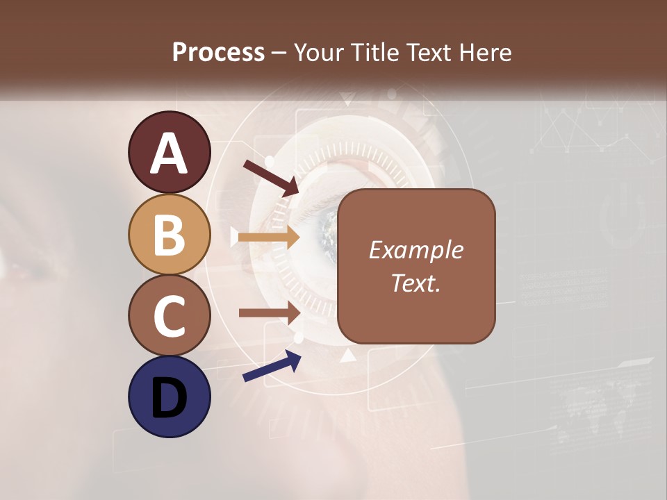 A Man's Eye Is Shown With The Words Name Of Presentation On It PowerPoint Template