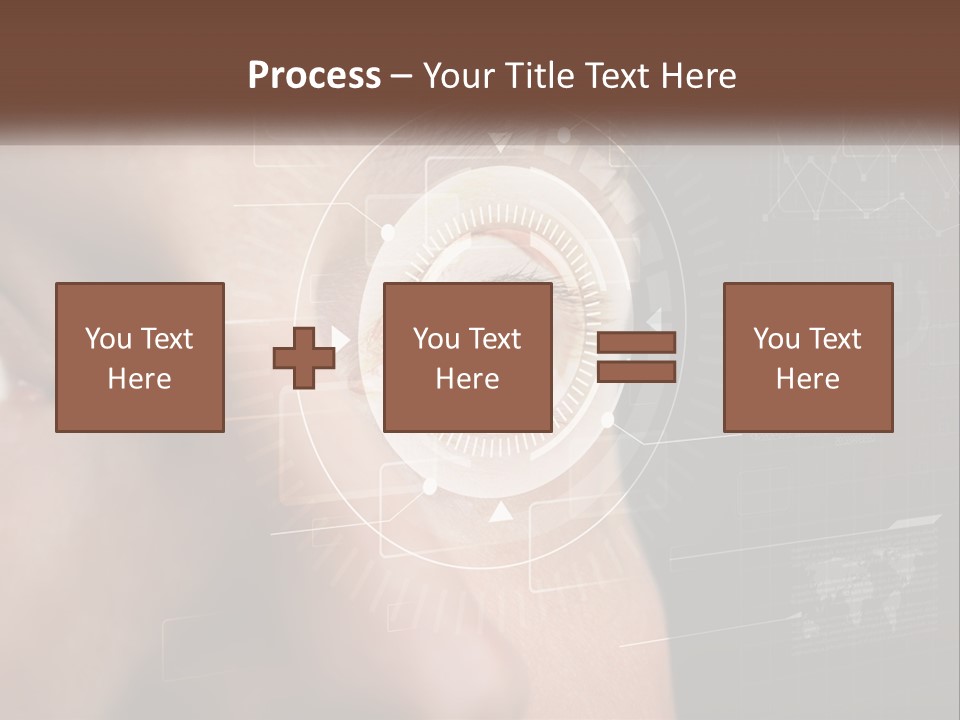 A Man's Eye Is Shown With The Words Name Of Presentation On It PowerPoint Template
