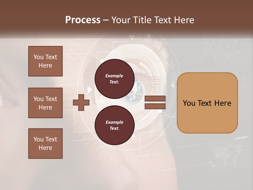 A Man's Eye Is Shown With The Words Name Of Presentation On It PowerPoint Template