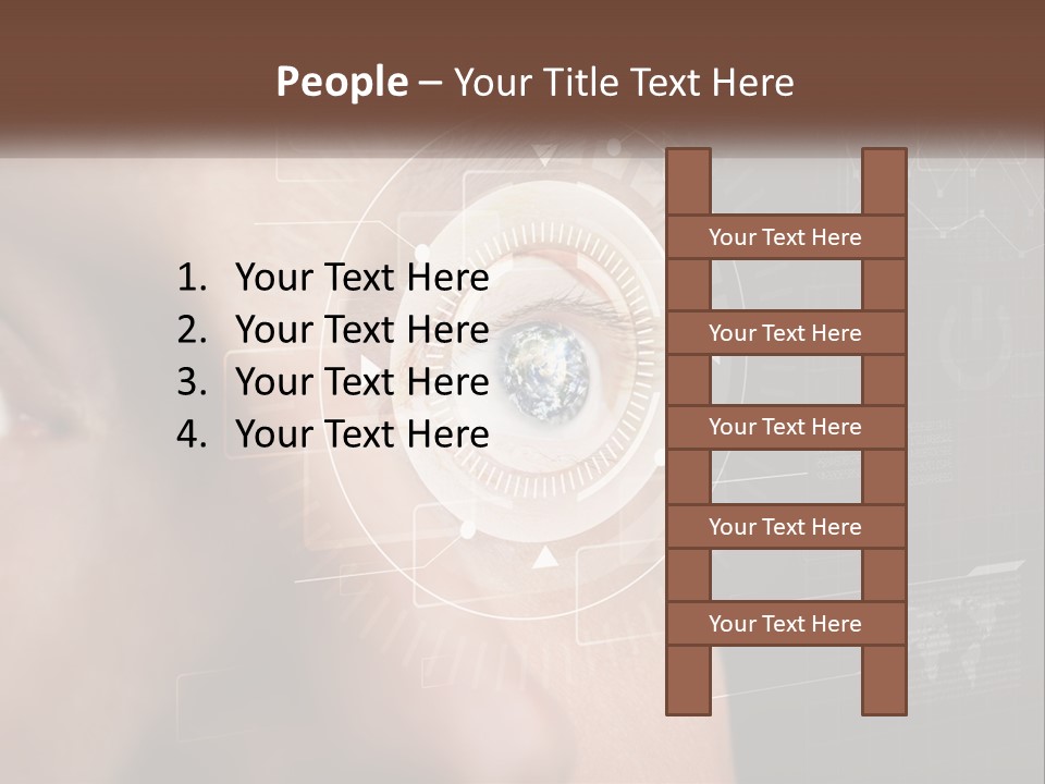 A Man's Eye Is Shown With The Words Name Of Presentation On It PowerPoint Template