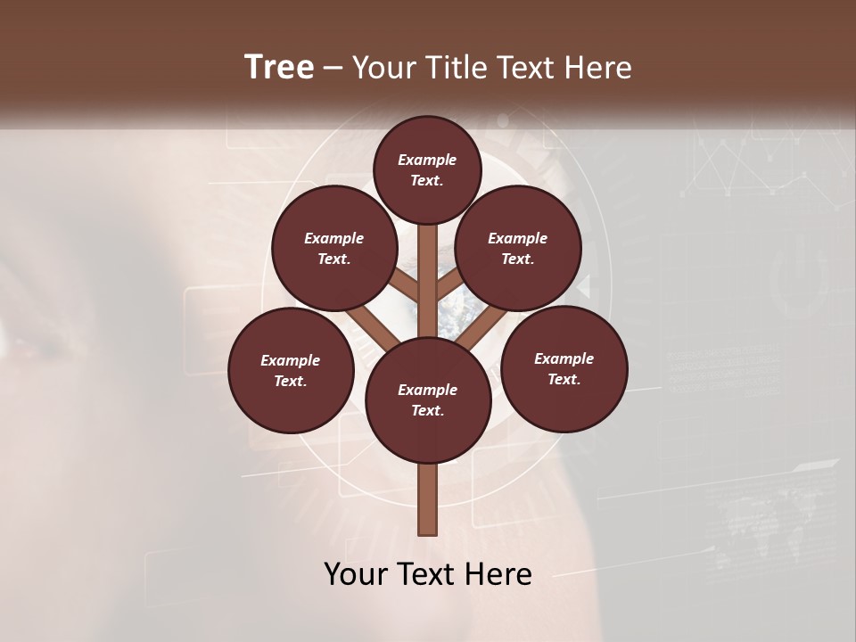 A Man's Eye Is Shown With The Words Name Of Presentation On It PowerPoint Template