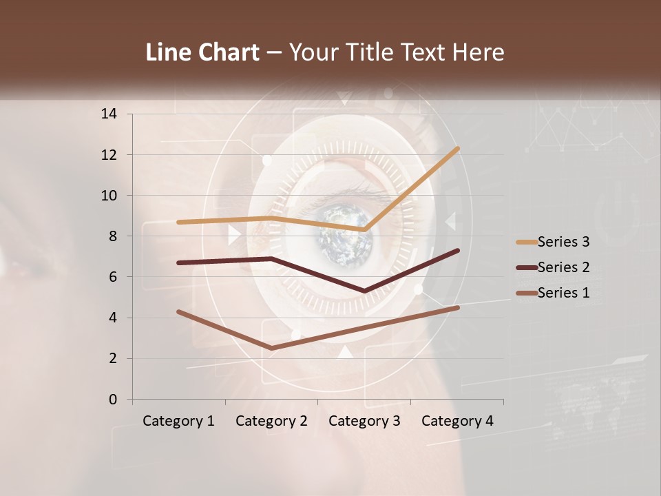 A Man's Eye Is Shown With The Words Name Of Presentation On It PowerPoint Template