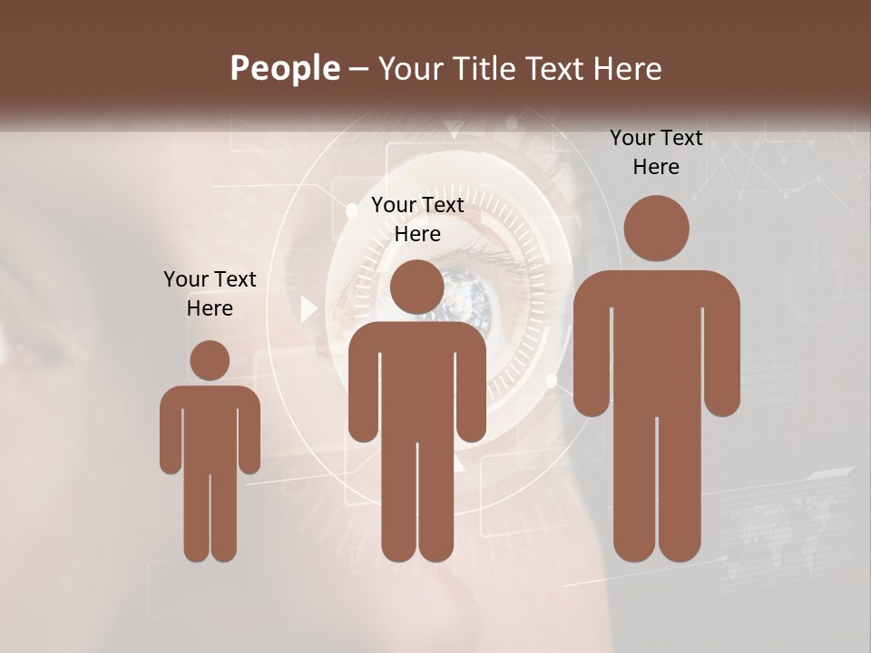 A Man's Eye Is Shown With The Words Name Of Presentation On It PowerPoint Template