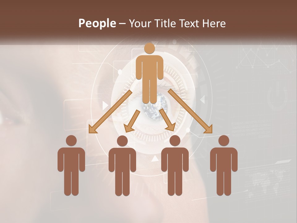 A Man's Eye Is Shown With The Words Name Of Presentation On It PowerPoint Template