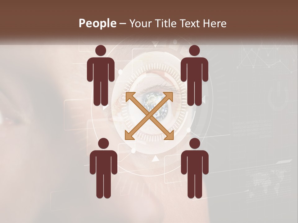 A Man's Eye Is Shown With The Words Name Of Presentation On It PowerPoint Template