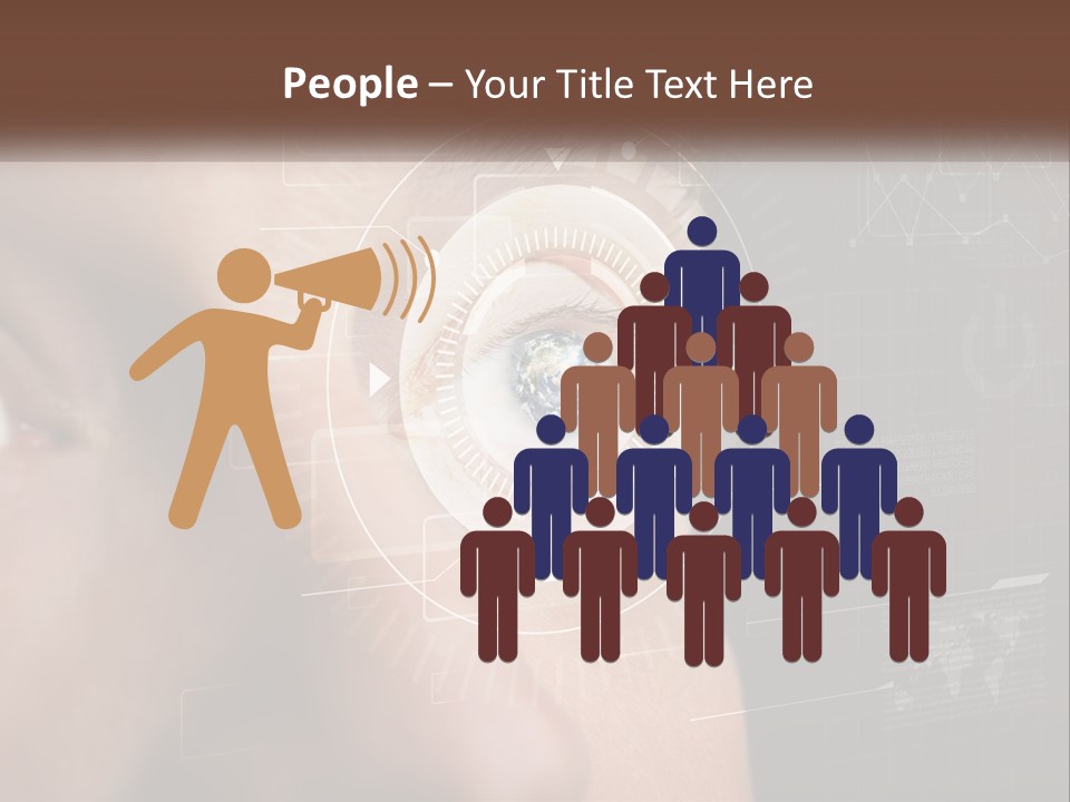 A Man's Eye Is Shown With The Words Name Of Presentation On It PowerPoint Template