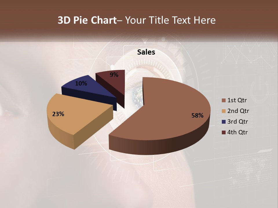 A Man's Eye Is Shown With The Words Name Of Presentation On It PowerPoint Template