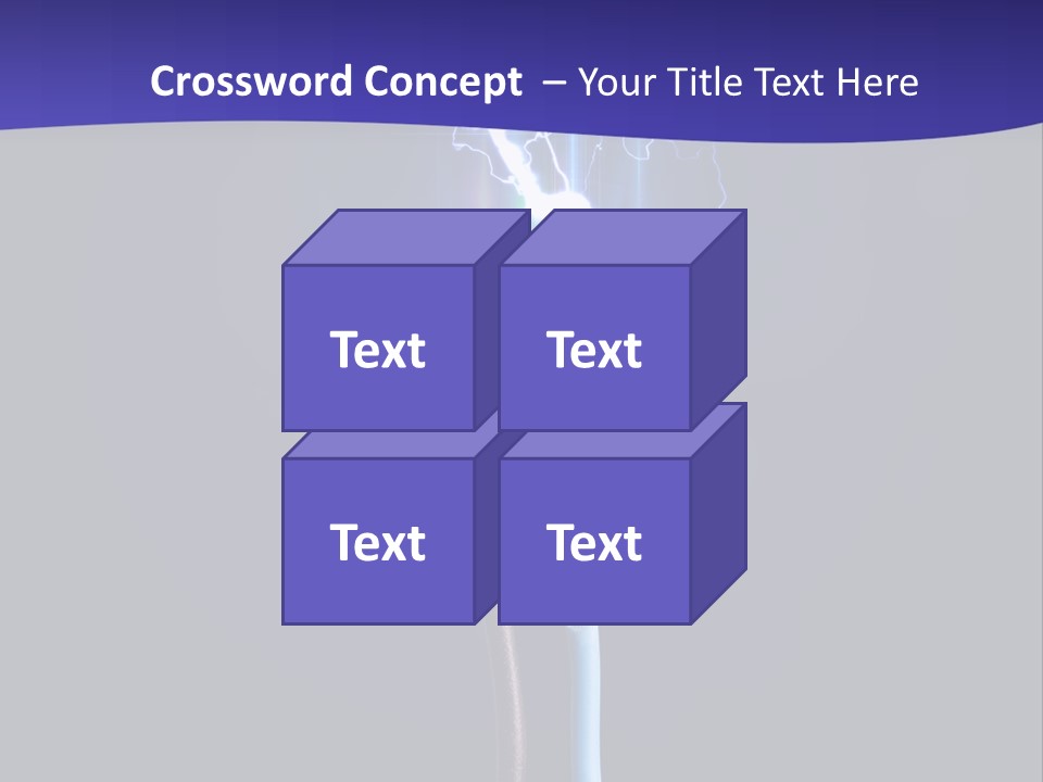 A Blue And Purple Background With A Lightening Effect PowerPoint Template