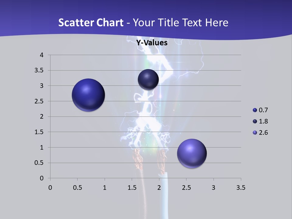 A Blue And Purple Background With A Lightening Effect PowerPoint Template
