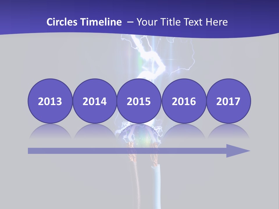 A Blue And Purple Background With A Lightening Effect PowerPoint Template