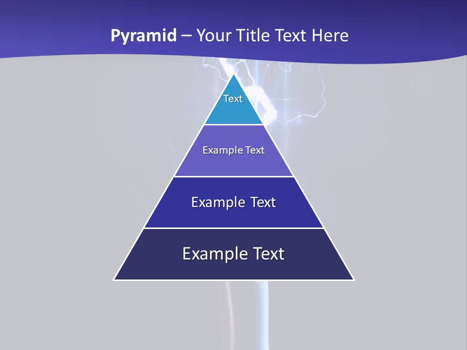 A Blue And Purple Background With A Lightening Effect PowerPoint Template
