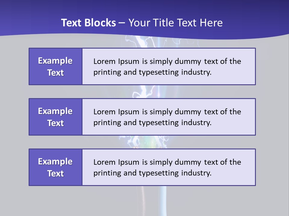 A Blue And Purple Background With A Lightening Effect PowerPoint Template
