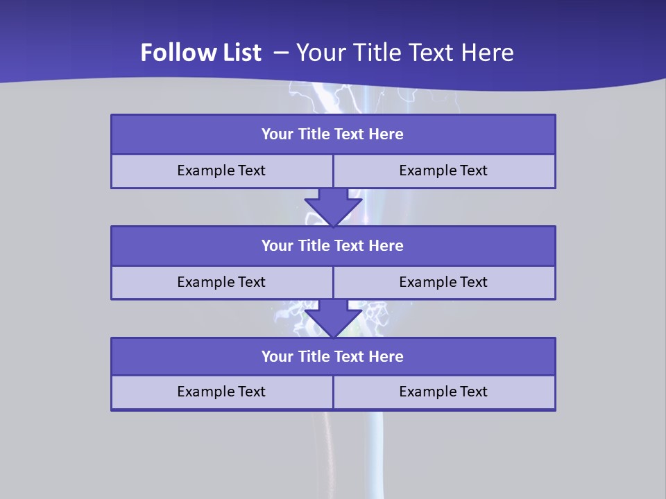 A Blue And Purple Background With A Lightening Effect PowerPoint Template