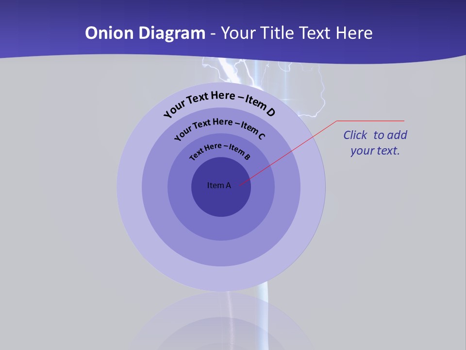 A Blue And Purple Background With A Lightening Effect PowerPoint Template