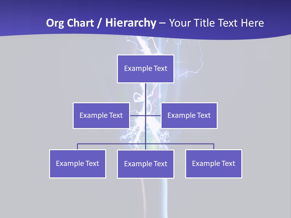 A Blue And Purple Background With A Lightening Effect PowerPoint Template