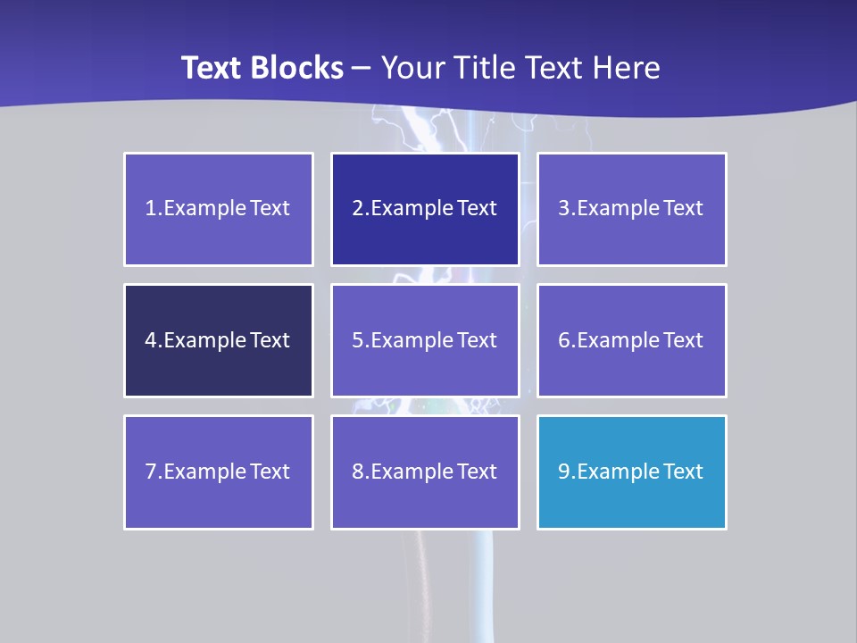 A Blue And Purple Background With A Lightening Effect PowerPoint Template