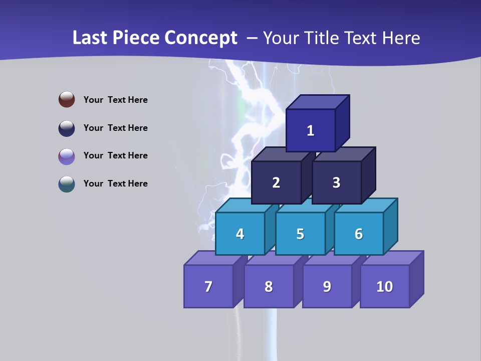 A Blue And Purple Background With A Lightening Effect PowerPoint Template