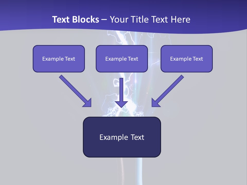 A Blue And Purple Background With A Lightening Effect PowerPoint Template